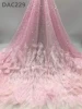 Wholesale Beads Embroidery Feather Lace Fabric with Sequins French Feather Tulle Wedding Dess Lace