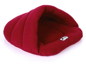 Wholesale extra warming fleece slipper pet bed for dog cat