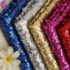 wholesale gold mesh 3mm sequin fabric for wedding party