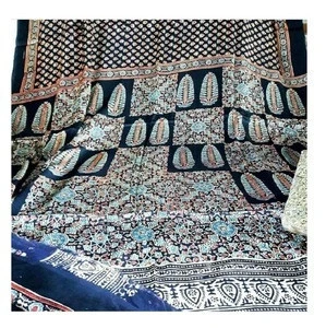 Wholesale Handblockprint ajrakh bedsheets Indian multiprint bedspread Ajrakh blockprint bedcover bedspread