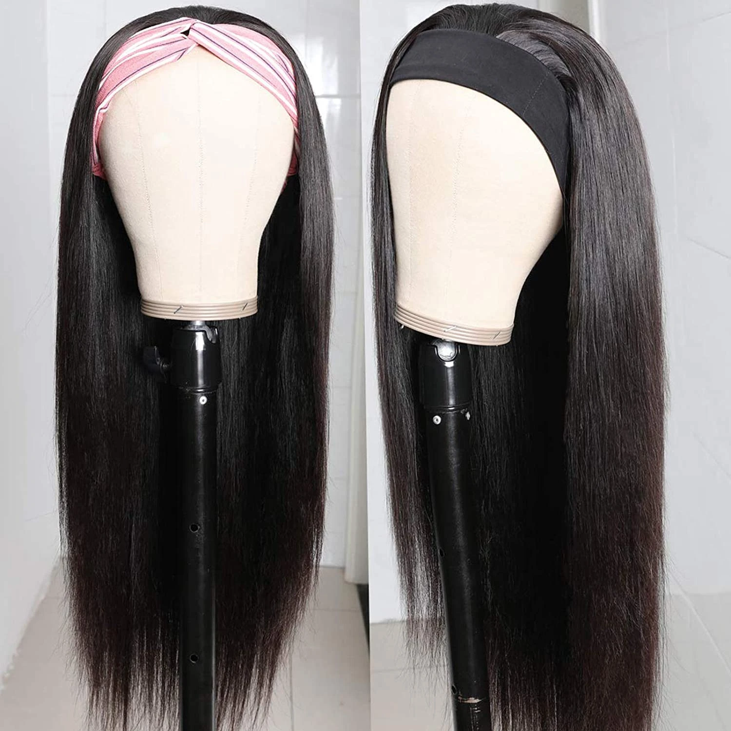 Wholesale Headband Wig Human Hair For Black Women,Remy Human Hair Headband Wig,Headband Kinky Ponytail Human Hair Wig