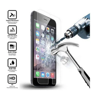 Wholesale high quality cheap price 2.5 D 0.33 mm tempered glass screen protector for iPhone 6s 7 8 Plus X