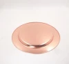 Wholesale Metal Charger Plate for Wedding Stainless Steel Rose Gold Charger Plates Underplates