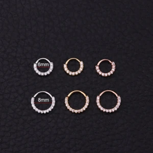 Wholesale minimalist custom Zircon jewelry Earrings Ear Nose Piercing Jewelry Nose Ring