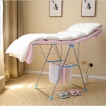 Wholesale multifunctional detachable coat hanger cloth drying matel cloth rack