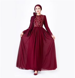 Wholesale Muslim Dress Luxury Sequined Embroidery Abaya Muslim Dresses Women Seamless Exterior Thobe Islamic Clothing