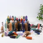 Wholesale Natural Crystal Healing Stones Brazil Amethyst Clear Rose Quartz Crystal Wand Crystal Obelisks Point Towel Ornaments