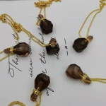 Wholesale natural raw crystal Charm Chakra Quartz Healing Point pendant Necklace