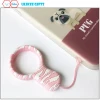 Wholesale popular colorful rubber keyring silicone cell phone strap mobile phone wrist strap