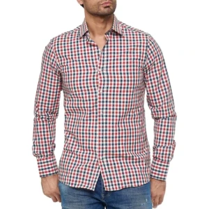 Wholesale Price Customized Label Direct Factory Manufacture Long Sleeve Mens Casual Plaid Cotton Shirts Export From Bangladesh