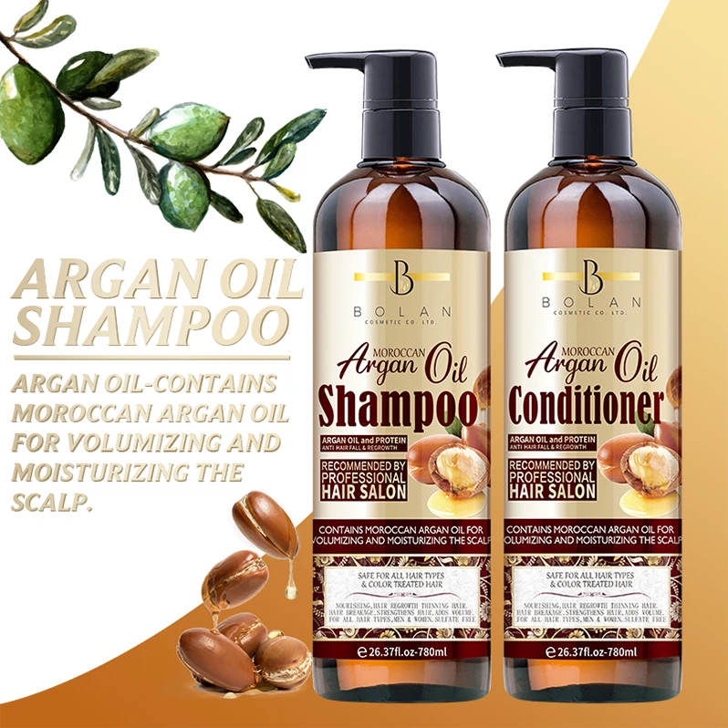 Wholesale private label natural organic argan oil shampoo high quality Natural SPA plant extract repairing shampoo