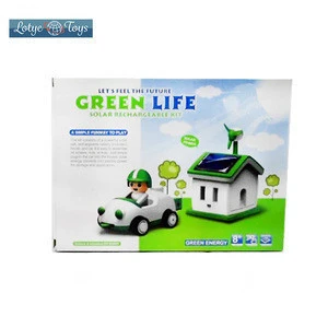 Wholesale rechargeable self assembly car kit powered solar toy