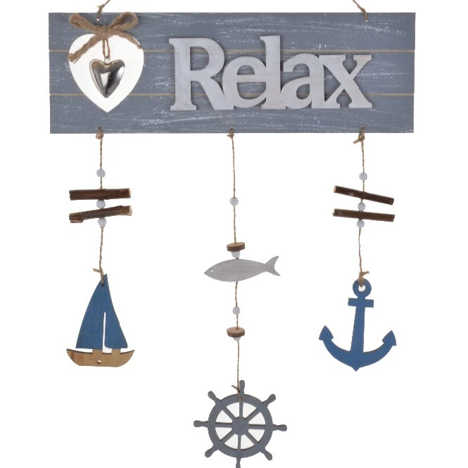 Wholesale Vintage Nautical Door Wall Hanging Art Wood Sign Blanks Plaque SEASIDE BEACH Letters Anchor Decor Shabby Chic
