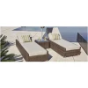 wicker resin outdoor sun lounger swimming pool lounge chair