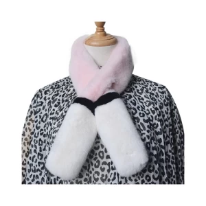 Winter Warm Shawl Women Real Rabbit Fur Scarf Animal Custom Logo Women Superior Fur Accessories Long Fluffy Furs Scarf