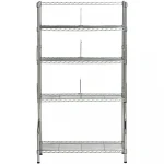 Wire Book Metal Shelf Rack Storage Organizer Shelving Unit Home Office in Chrome