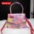 Import Women bags New Arrivals 2021 leather handbag Painting sac a main woman Hasp chain purse sling bags different colors are in stock from China