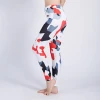 Womens Summer New Digital Printing Push Up Sexy Trousers High Waist Stretch Breathable Red And White Camouflage Pants