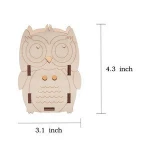 Wood DIY paint craft owl pen Pencil Container holder