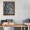 Wood Framed Chalkboard - Premium Magnetic Rustic Chalk Board, Great with Regular or Liquid Chalk Markers, Non Porous Wall