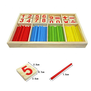 Wooden Blocks Montessori Educational Toys Mathematical Intelligence Stick Building Blocks gift