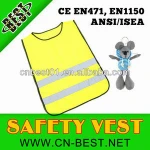 Yellow Child Hi Viz Safety Vest Hi Visibility Waistcoat Children's Hi Vis Vest