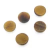 Yellow tiger eye semi precious 8mm round cabochon 2.1 cts loose gemstone for jewelry