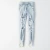 YiHao Women&#x27;s Blue High Waist Washed Denim Jeans Trousers fashion ripped jeans women