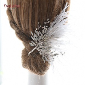 YouLaPan HP209 Vintage Crystal Feather Bridal Headpieces ,Fashion Hair Accessories Jewelry for Wedding