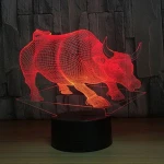 Zogift Amazing Now Battery Operated 3D LED Table Lamp Cow 3D Acrylic Lamp