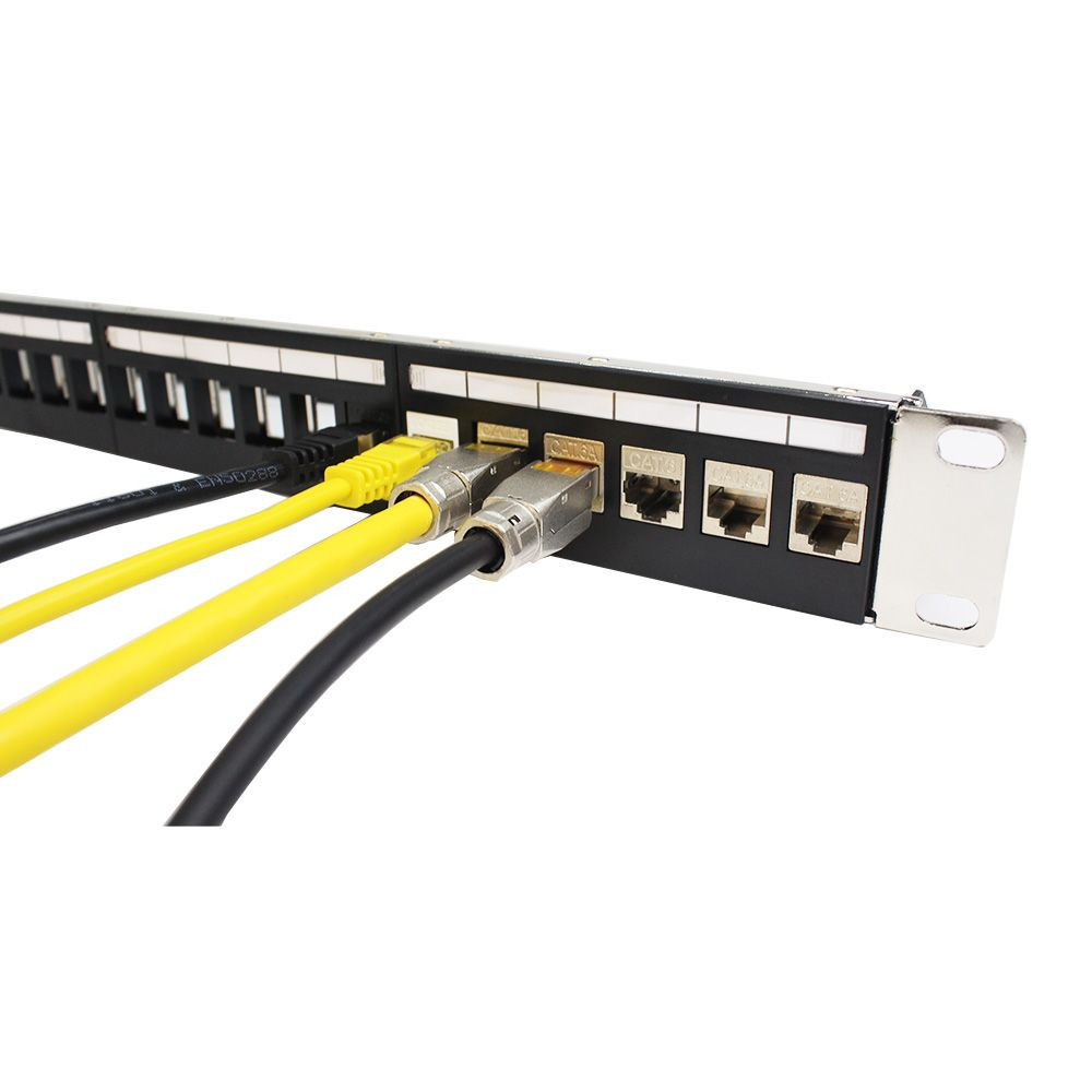 Buy No Punch Down Shielded Cat6 Network Keystone Jack Patch Panel from ...