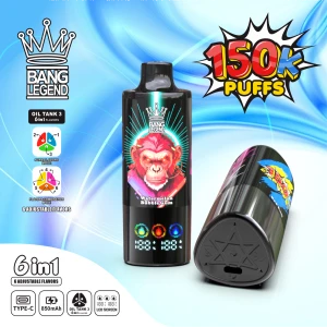 6 in 1 150k puffs vape pen wholesale OEM disposabel e-cigarette six flavors vaper