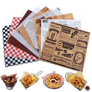 Wholesale Customized Printed Logo and Size Food Grade Deli Meat Wrapping Wax Greaseproof Paper
