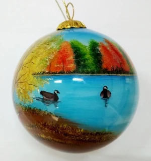Glass Christmas baubles hand painted glass baubles glass ball ornaments