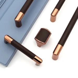 Modern Slim Textured Copper Handles Pulls Cabinet Drawer Dresser Furniture Knob Handle Pulls - 1 pcs ( Not Black)
