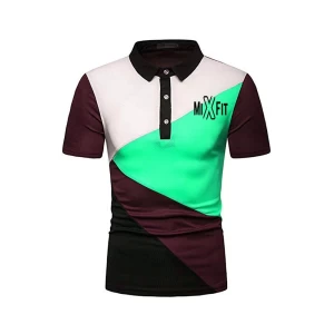 Men's Polo Shirt Cotton Short Sleeve Casual Collared Logo T-Shirt