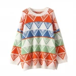 OEM service 100% cotton funny design jacquard custom knitting sweater