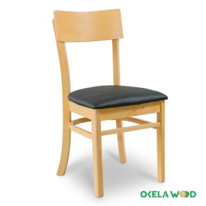 Modern Minimalist Home Solid Wood Dining Chair High End Rubber Wood Hotel Dining Chair