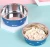 Import Wholesale non-slip stainless steel cover plastic double layer pet bowl dog bowl from China