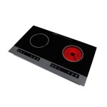 Ceramic Cooktop Build In Hob 2 Zone Infrared Induction Cooker Burner Cooktop Infrared Hob Ceramic Cooker