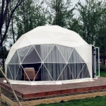 White PVC Roof Geodesic Dome Tent for Glamping