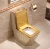 Import Diamond plain Angular golden toilets from USA