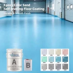 Waterproof and non-slip epoxy colored sand self-leveling floor paint suitable for indoor and outdoor floors