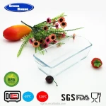 0.8L capacity borosilicate glass oven roasting glass pan glass baking dish/pans