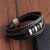 Import Hot Sale Leather Cord Stainless Steel Braided Genuine Leather Multi-layer Jewelry Bracelet for Men from China