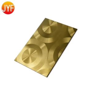 Most Popular 304 Laser Gold Stainless Steel Decorative Sheet
