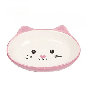 eco friendly ceramic pet feeder pet cat feeding water and food bowl