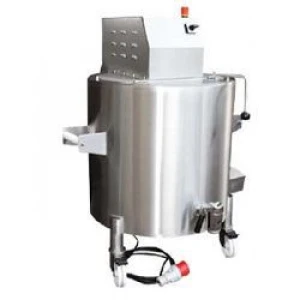 Heavy Duty Double Wall Cooking Kettle with top mixer