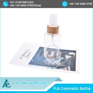 100% Biodegradable PLA Cosmetic Plastic Bottle With Bamboo Pump