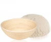 100% handicraft Rattan Bread Proofing Basket With Cloth Cover Liner